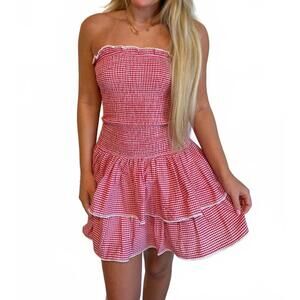 NEW BUTTERMELON boulevard ready smocked dress in red